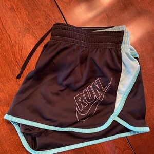 Nike Black and Blue Athletic Shorts